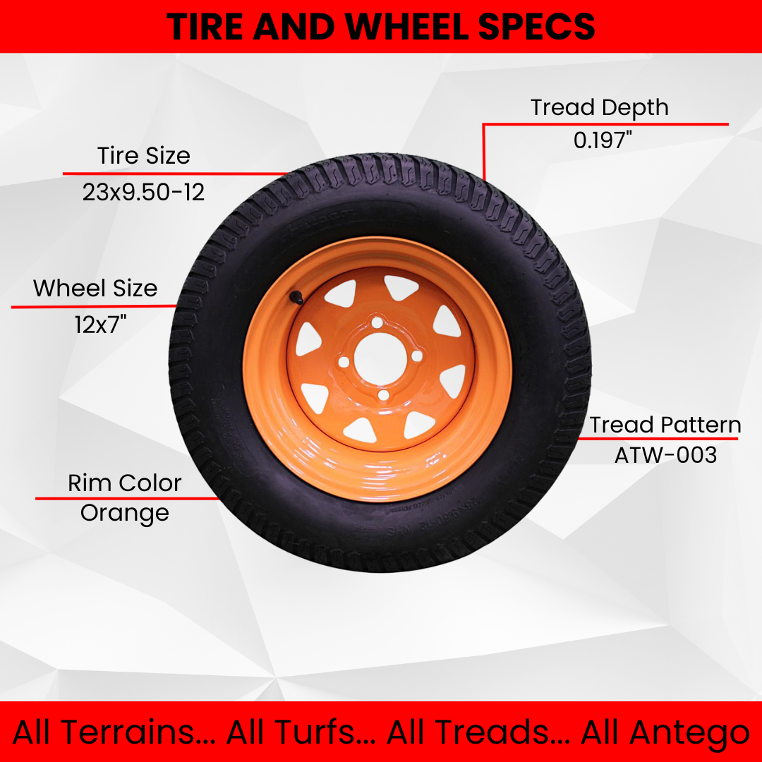 23x9.50-12 Scag Cougar Tiger Cub 48” Tire/Wheel Assemblies - Replaces 482044 481659 (Set of Four) ATW-003