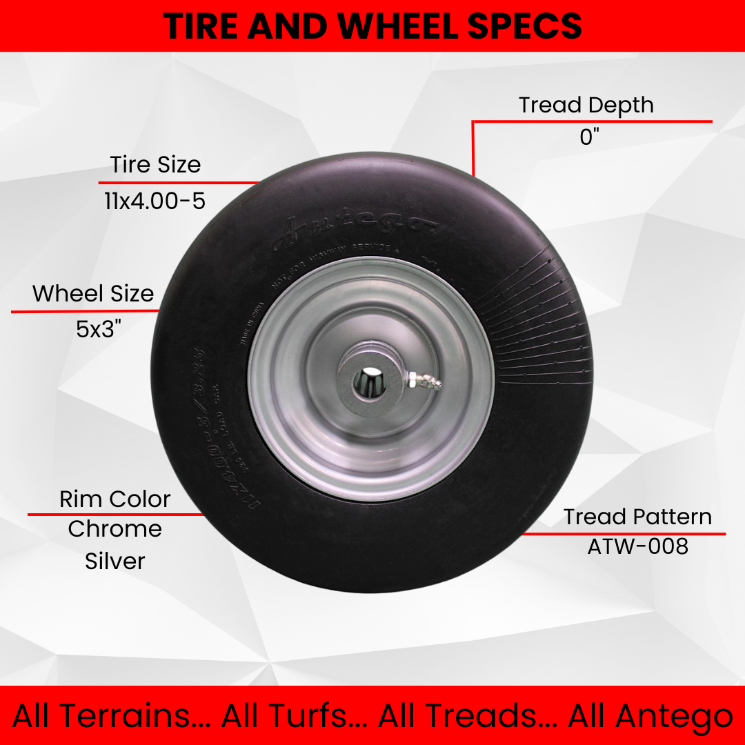 Flat-Free 11x4.00-5 Tire for Hustler Mowers