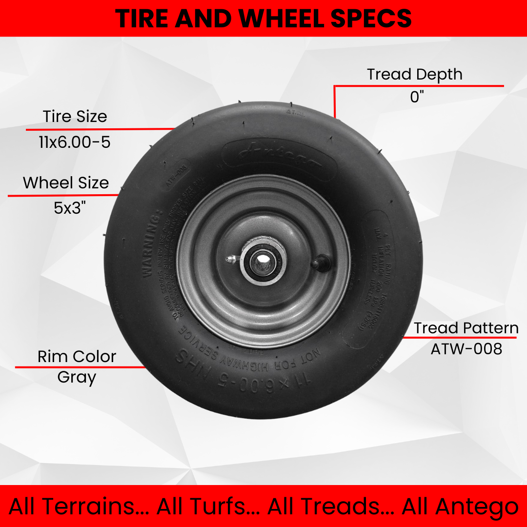(Qty: 1) Gravely Ariens 07101105 11x6.00-5 Tire & Wheel Assembly fits IKON XL, ZT XL