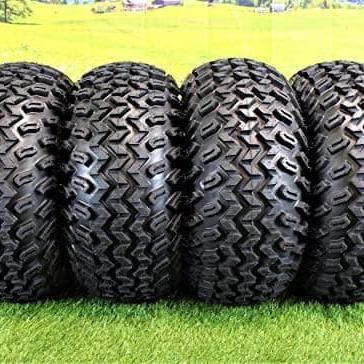 22x11.00-8 with 8x7 Matte Black Wheels for Golf Cart (Qty: 1)