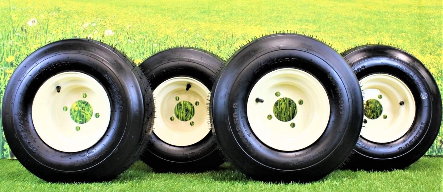 Set of Four 18x8.50-8 Tan Wheel Assemblies