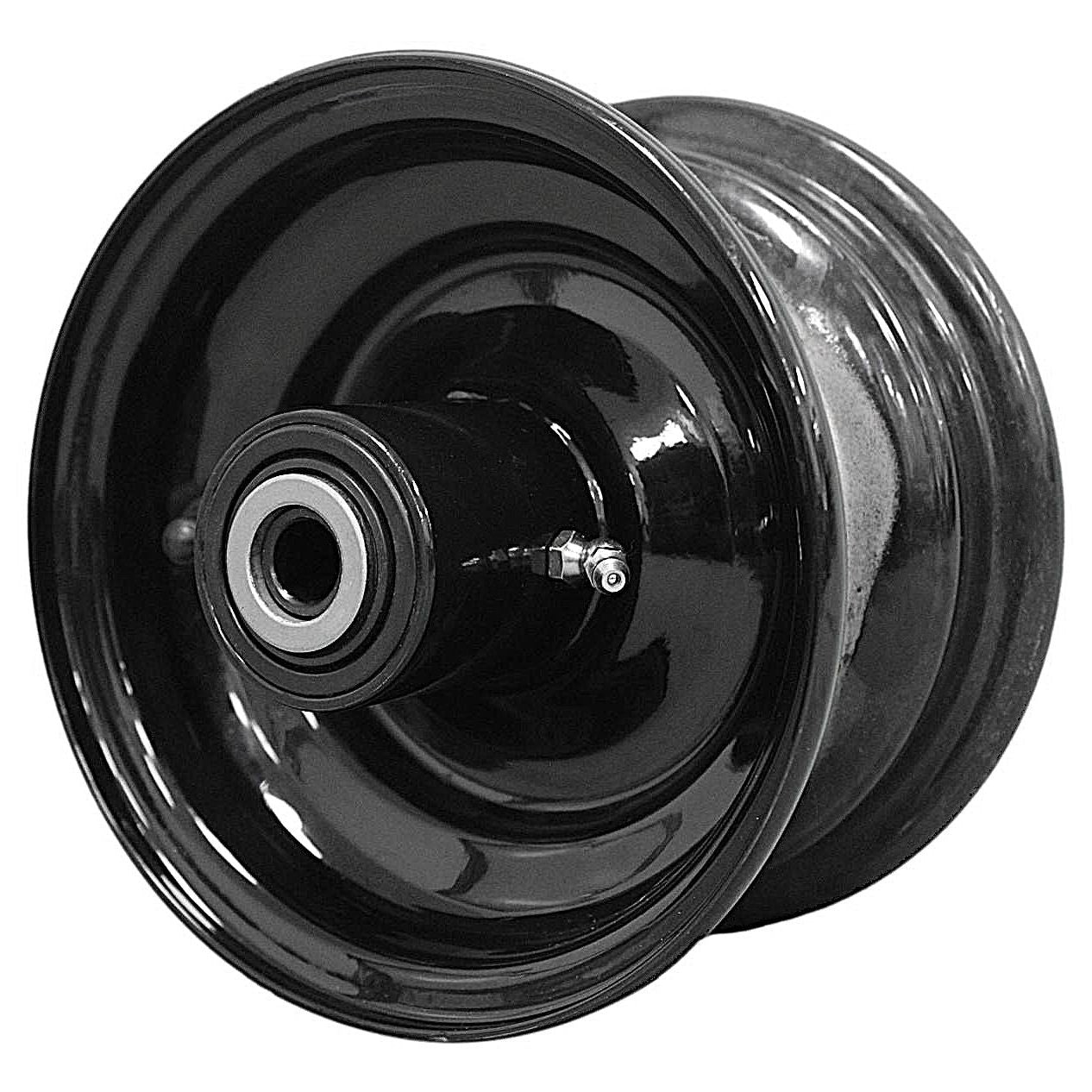 6x3.25 Hubbed Wheel- Black - (Set of 2)