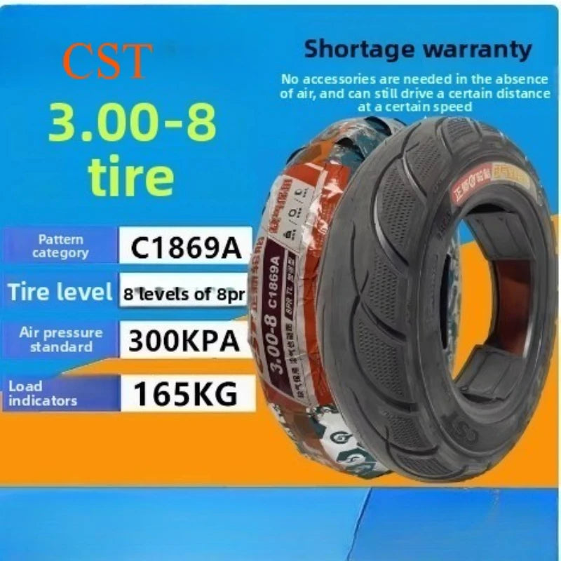 CST Chaoyang Tubeless 3.00-8 vacuum tire tricycle trolley wheelchair tires 3.00-8 Tire for Electric Vehicles E-Bike