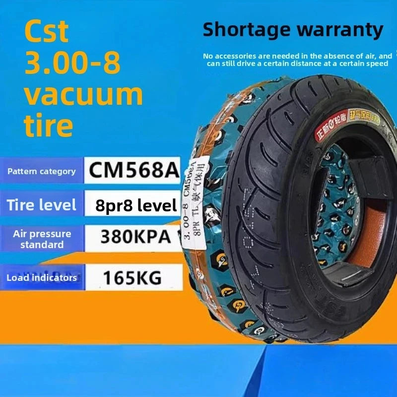 CST Chaoyang Tubeless 3.00-8 vacuum tire tricycle trolley wheelchair tires 3.00-8 Tire for Electric Vehicles E-Bike