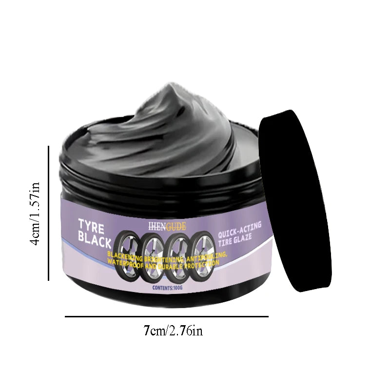 1 Piece 100g Tire Polishing Protective Paste - Car Long-Lasting Gloss Enhancer, Which Makes Tire Tightens, and Makes Tire More Durable Gloss