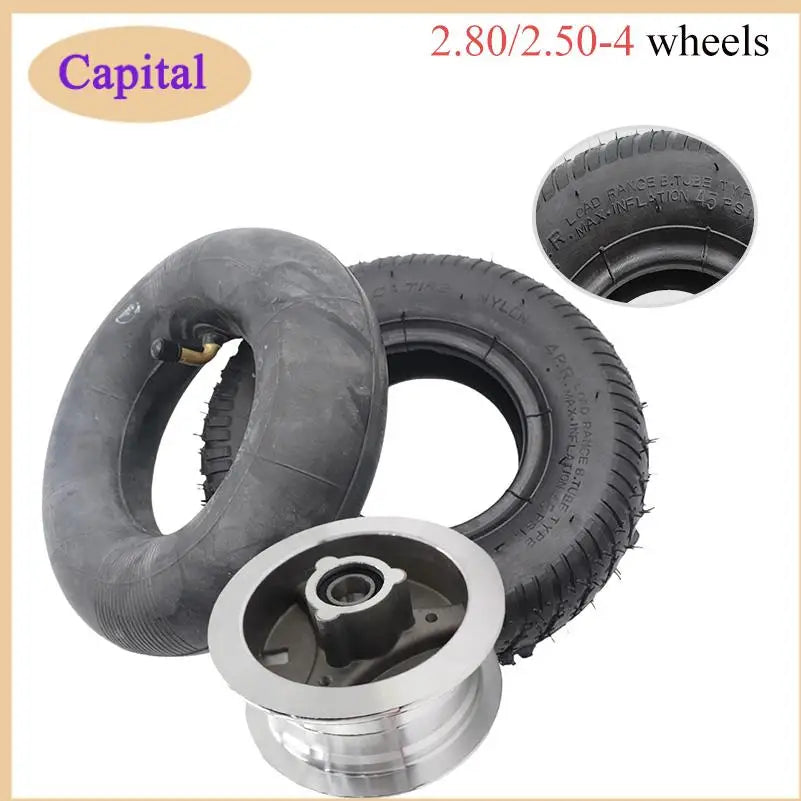 2.80/2.50-4Tire with Inner Tube 2.80/2.50-4 fits Gas / Electric Scooter ATV Elderly Mobility Scooter Motorcycles bikecle