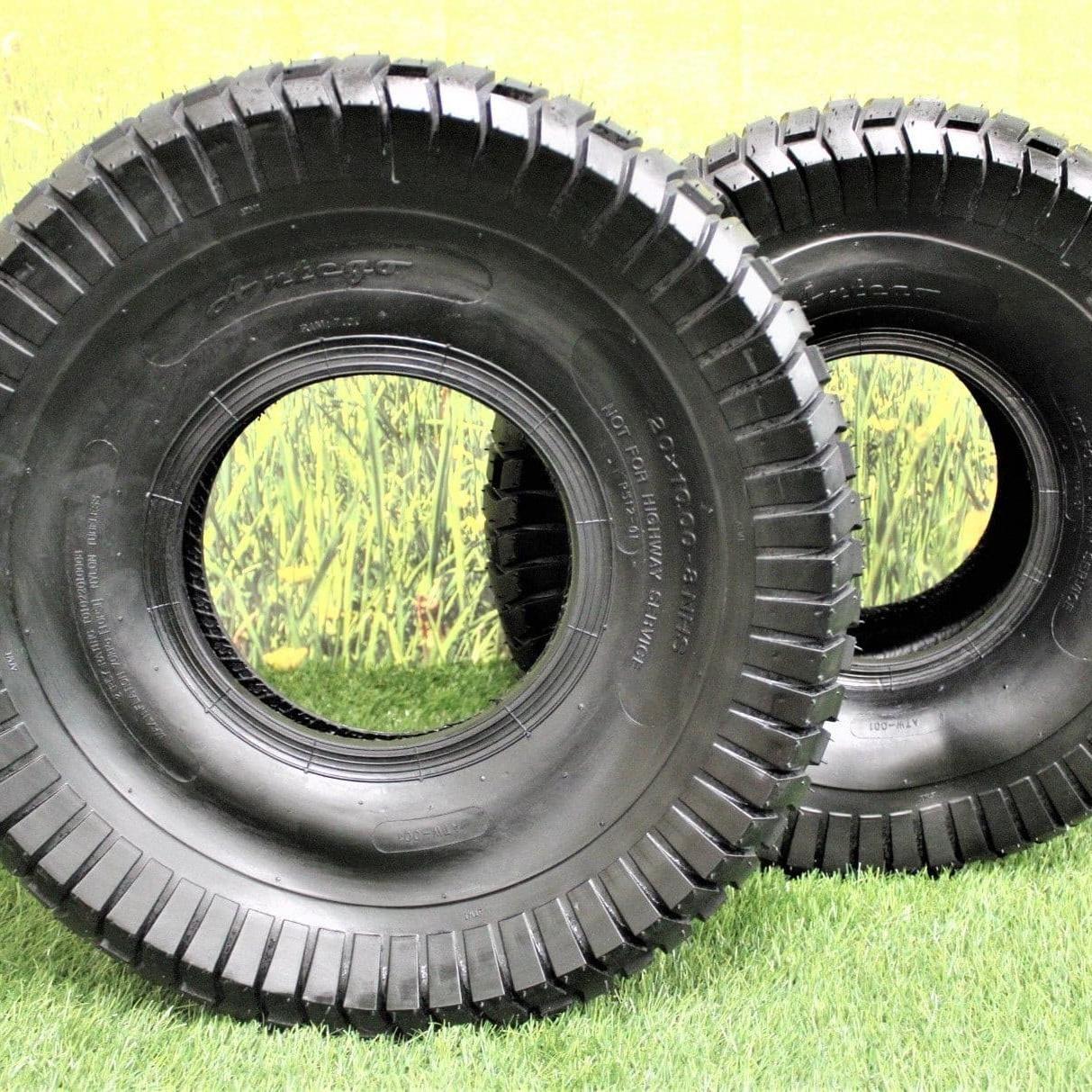 20x10.00-8 2 Ply Turf Tires for Lawn & Garden Mower (Set of Four)