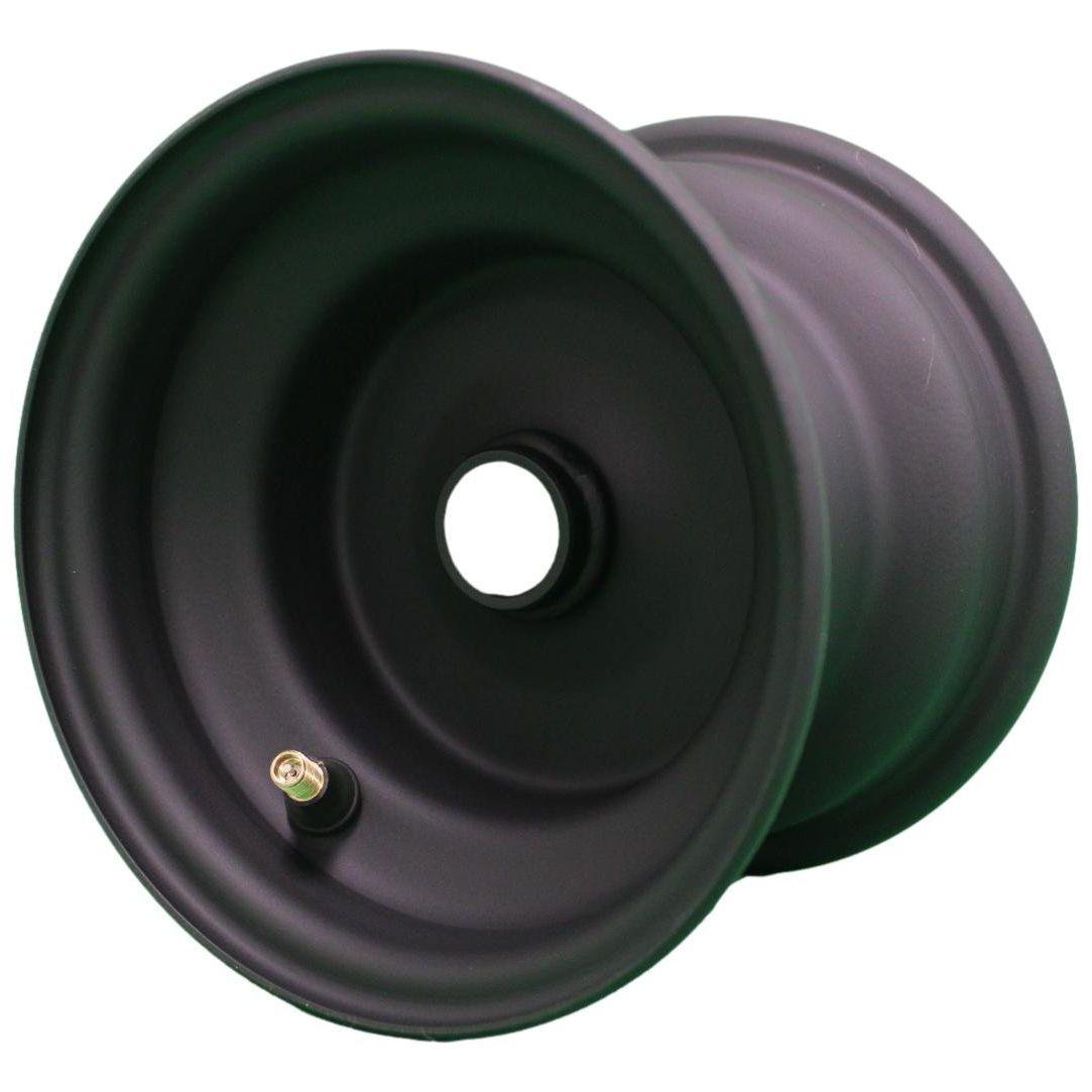 6x4.5 Matte Black Wheel with universal adaptors (Set of 2)