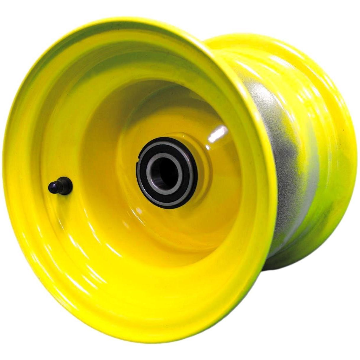 8x7 Wheel Hubbed w/25mm Bearing - J.D. Yellow (Set of 2)