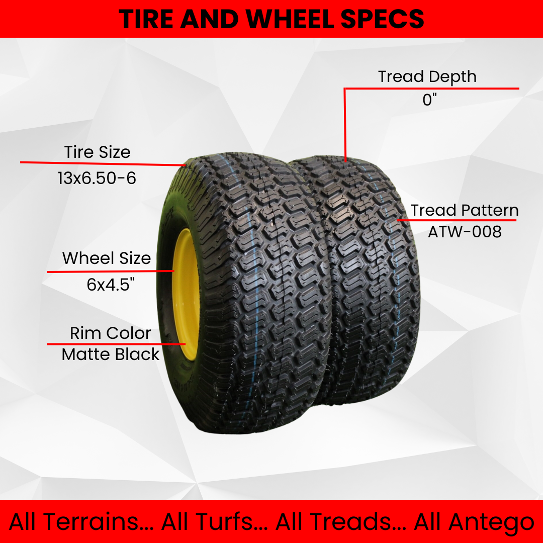 13x6.50-6 Run-Flat Tire Pair for Bad Boy