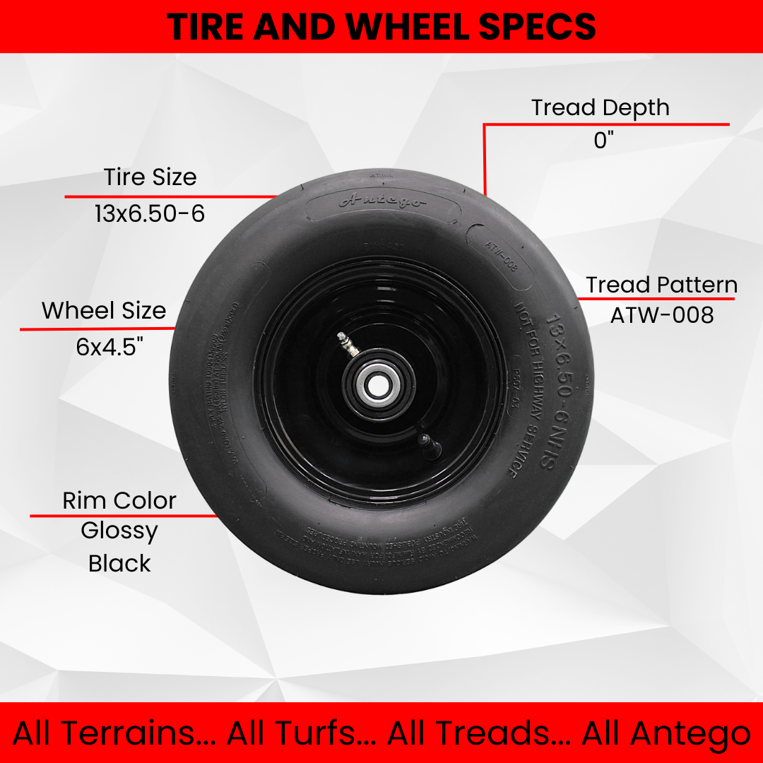13x6.50-6 Bad Boy Pneumatic Black Assemblies.  Replaces 022-3085-00.  (Qty: 1)