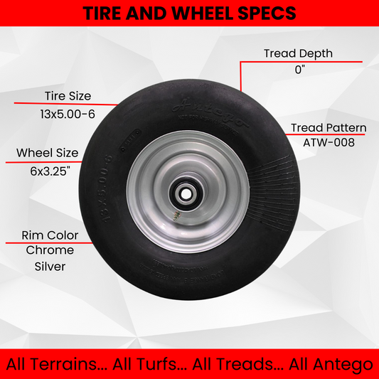 13x5.00-6 Hustler Flat Free Assembly, replaces 605038 fits Fastrak & Raptor SD 36”, 42”, 48” (Set of Two)