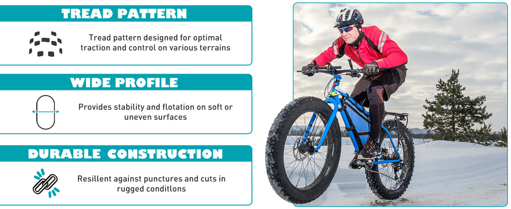 ZUKKA 2 Pack 20"x 4" Fat Tire Heavy Duty Wear-Resistant for Ebike Mountain Snow All-Terrain Off-Road Cycling