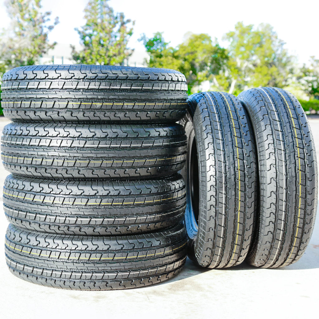 6 Tires Roundrule ST Hikee Semi Steel ST 235/80R16 Load F 12 Ply Trailer