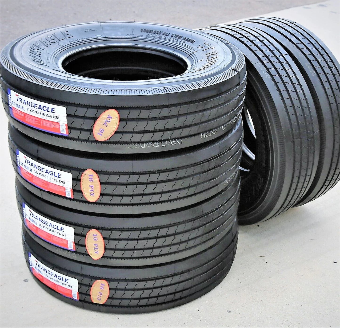 6 New Transeagle ST Radial All Steel ST 235/85R16 Load H 16 Ply Trailer Tires