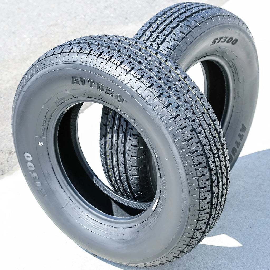 2 Tires Atturo ST300 Steel Belted ST 225/75R15 Load E 10 Ply Trailer