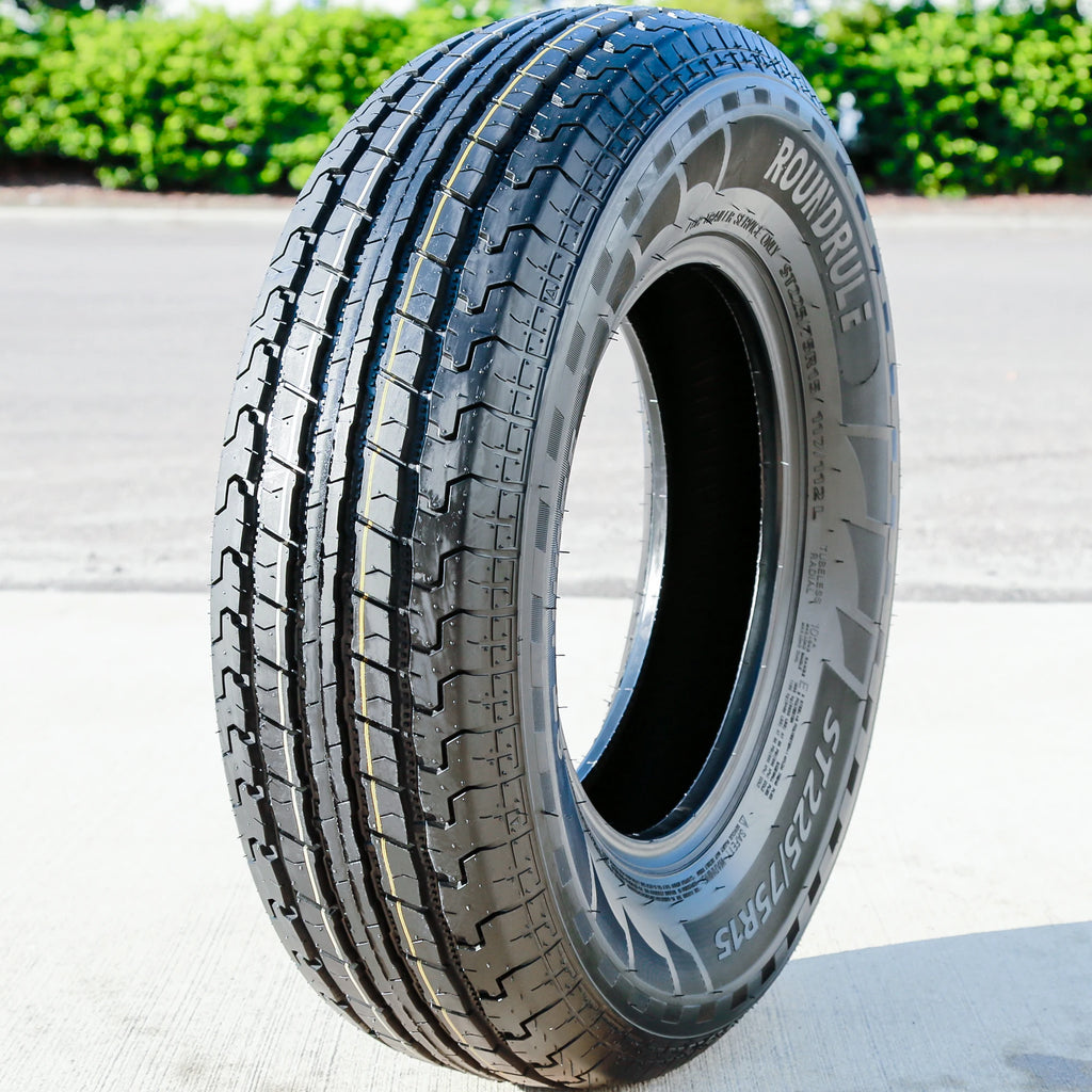 2 Tires Roundrule ST Hikee Semi Steel ST 225/75R15 Load E 10 Ply Trailer