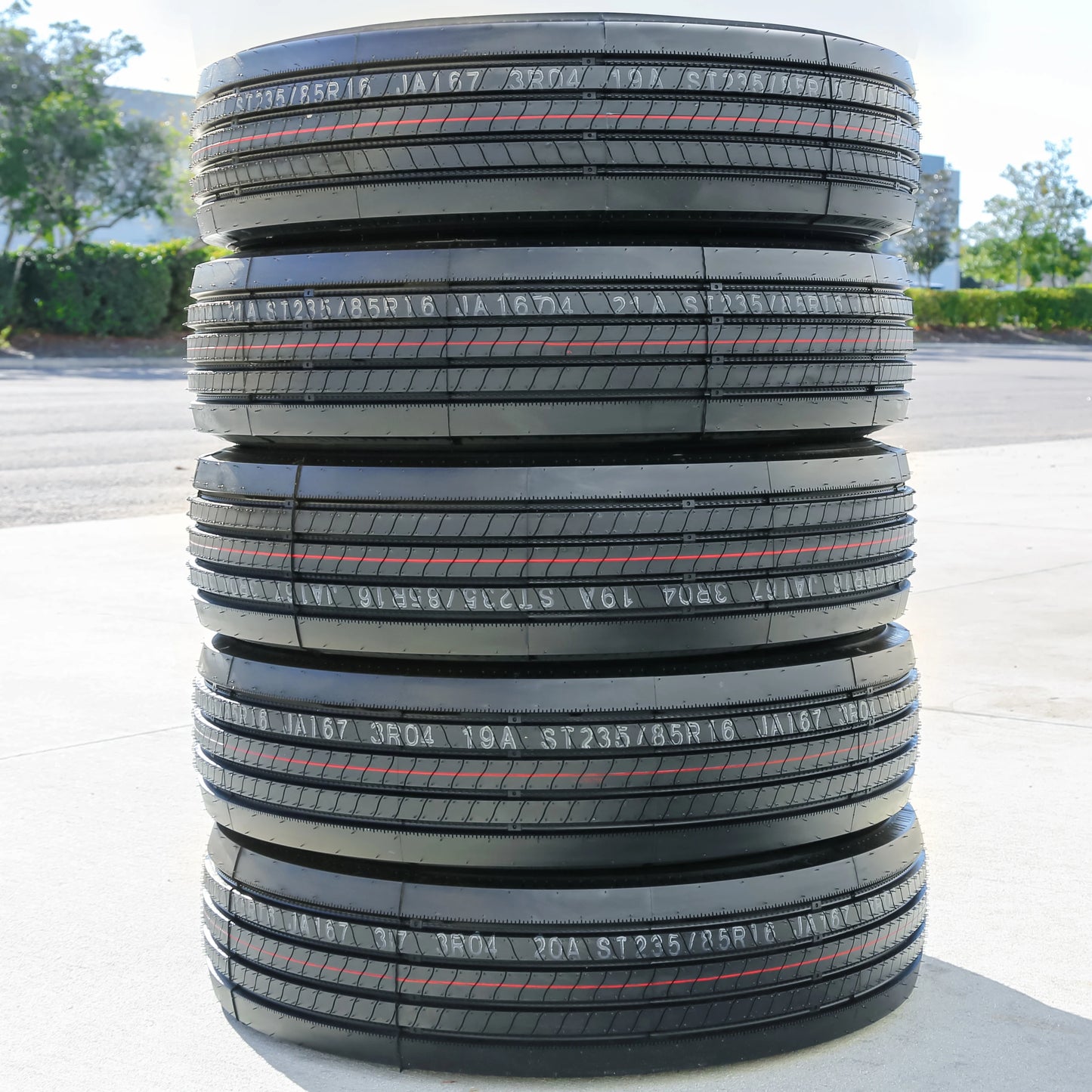 5 Tires Roundrule Xtra All Steel ST 235/85R16 Load H 16 Ply Trailer