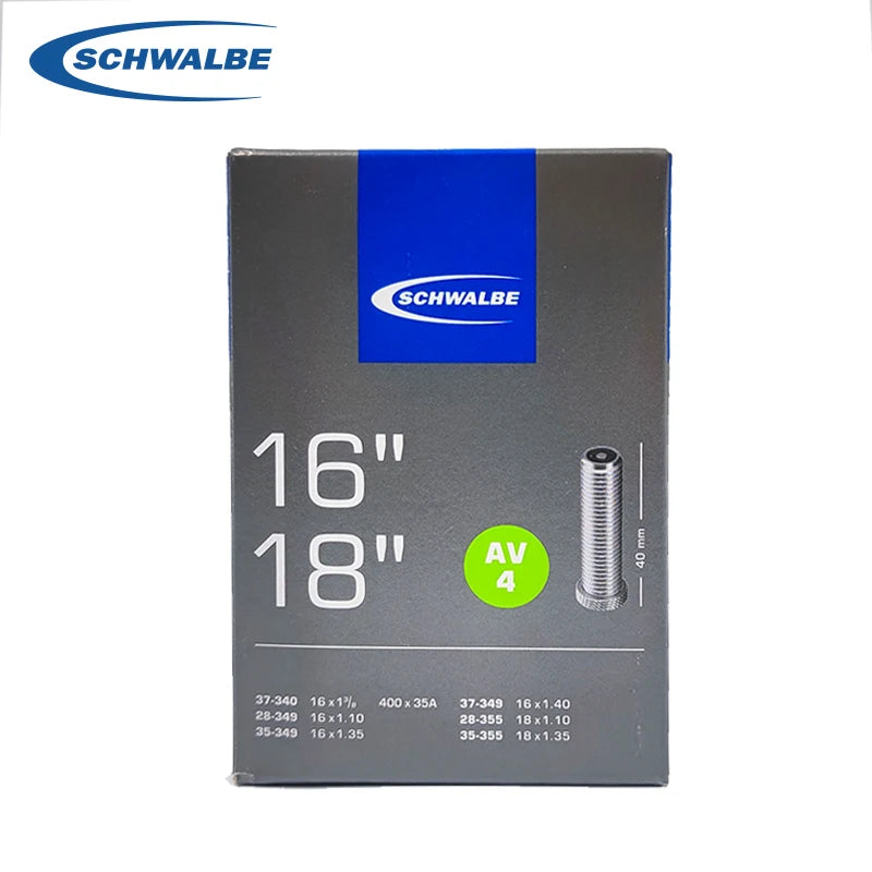 Schwalbe 16/18inch Bicycle Inner Tube 16" 18" for Bike Inner Tube 16x1 3/8 -18x1 1/8 AV4 SV4 Cycling Bicycle Tube Parts