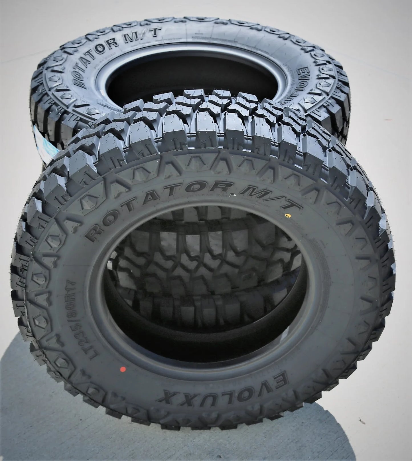 6 Tires Evoluxx Rotator M/T LT 235/80R17 Load E 10 Ply MT Mud