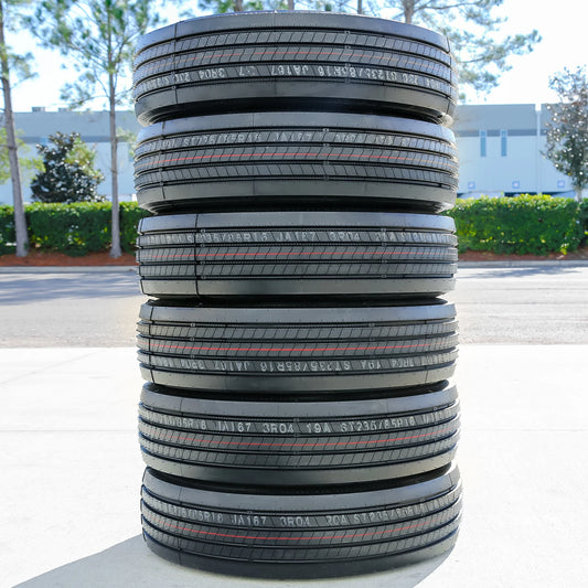 6 Tires Roundrule Xtra All Steel ST 235/85R16 Load H 16 Ply Trailer