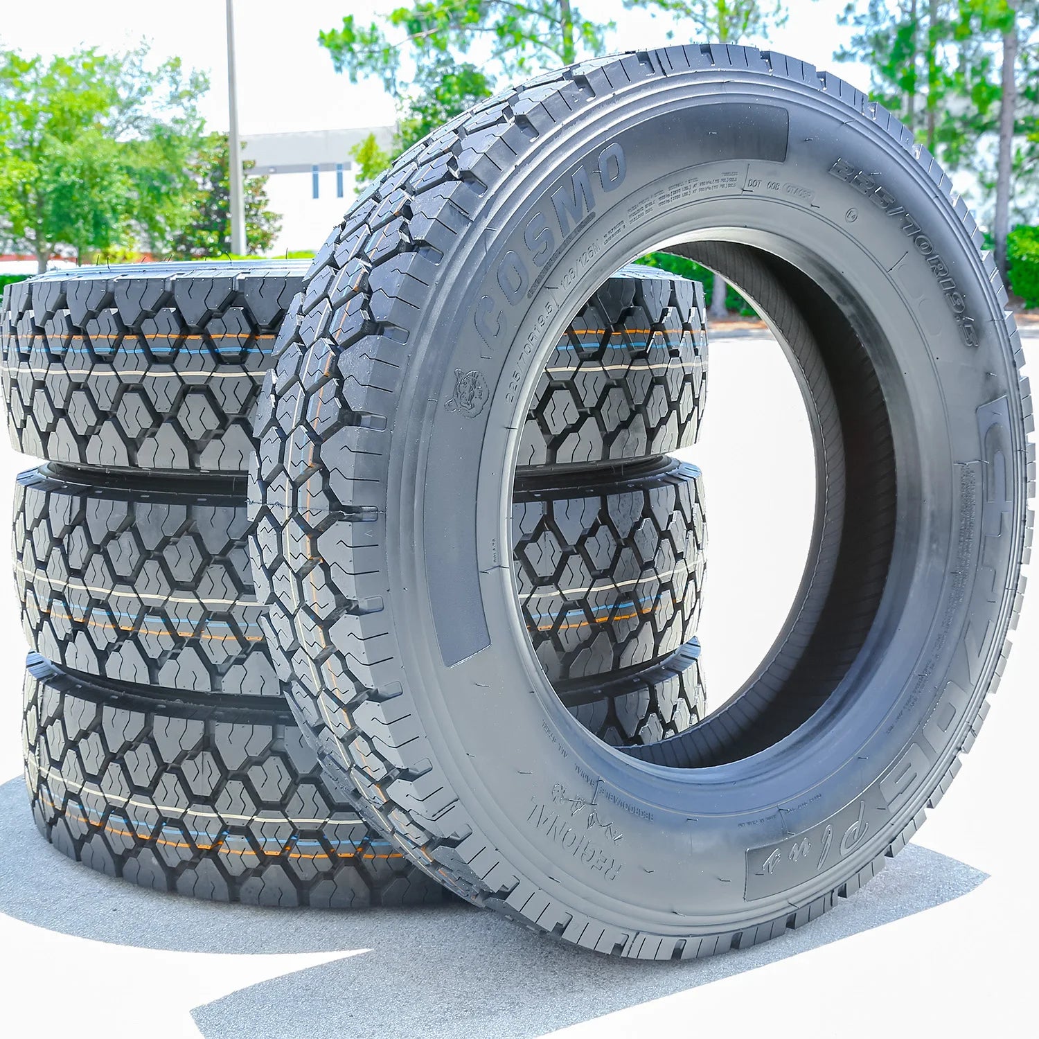 4 Tires Cosmo CT706 Plus 225/70R19.5 Load G 14 Ply Drive Commercial