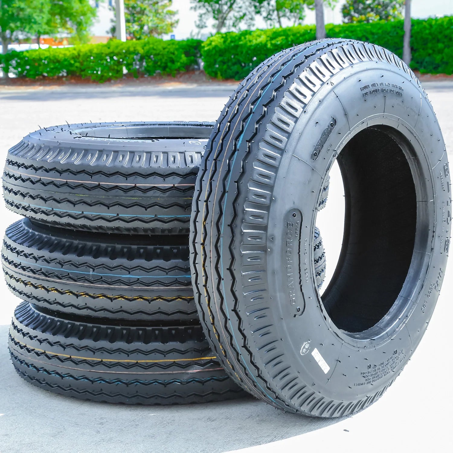 4 Tires Grandforce GF704 ST 8-14.5 Load G 14 Ply Mobile Home Trailer