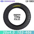 INNOVA Original 20x4.0 Fat Tires for All Terrain Vehicle Beach Electric Snow BMX MTB Off-Road Bicycle LV-1003 Cycling Parts