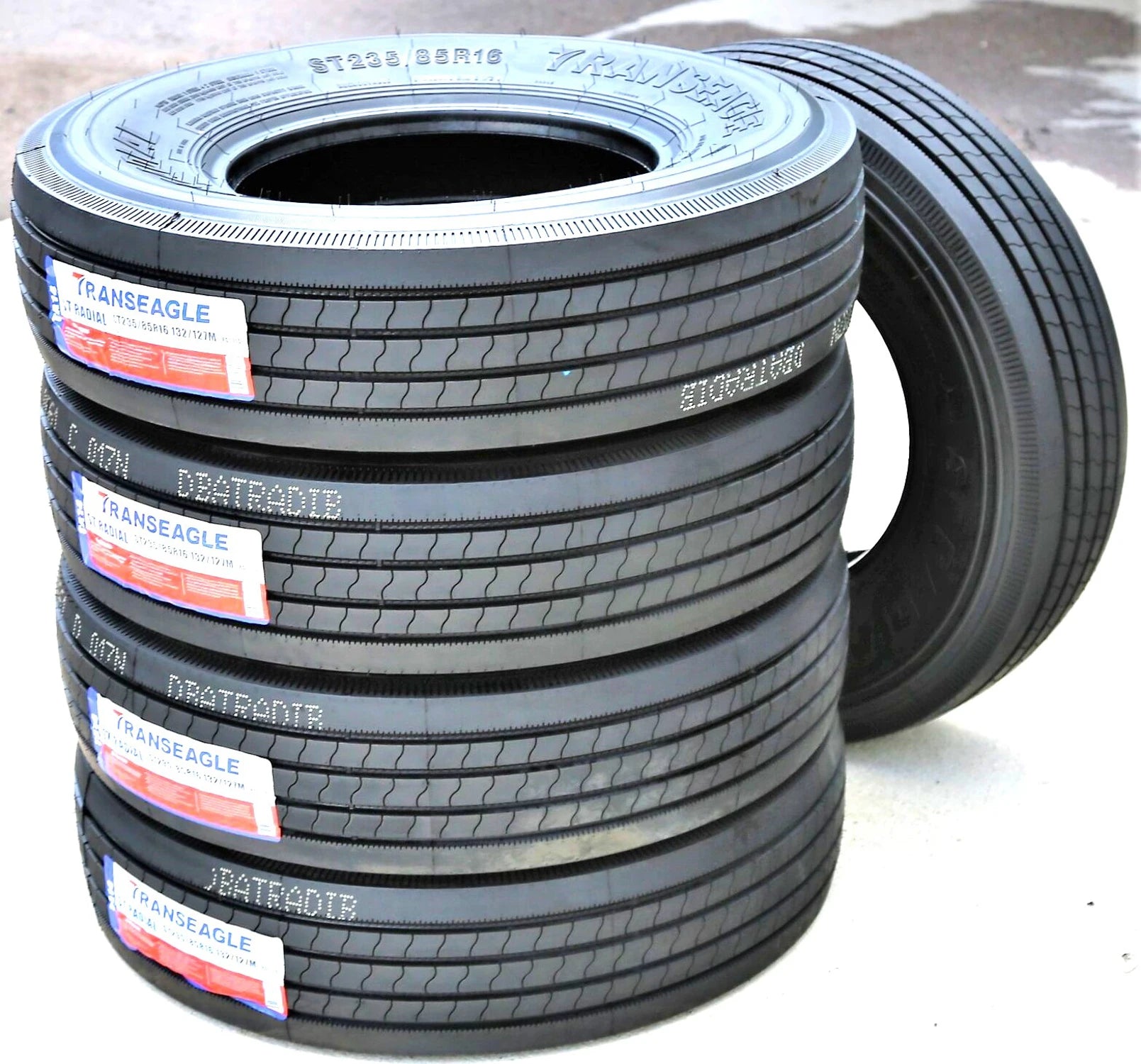 5 Tires ST 235/85R16 G 14 Ply Transeagle ASC All Steel ST Radial Trailer