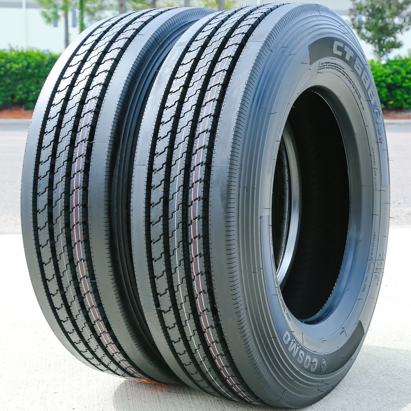 2 Tires Cosmo CT588 Plus 265/70R19.5 Load H 16 Ply All Position Commercial