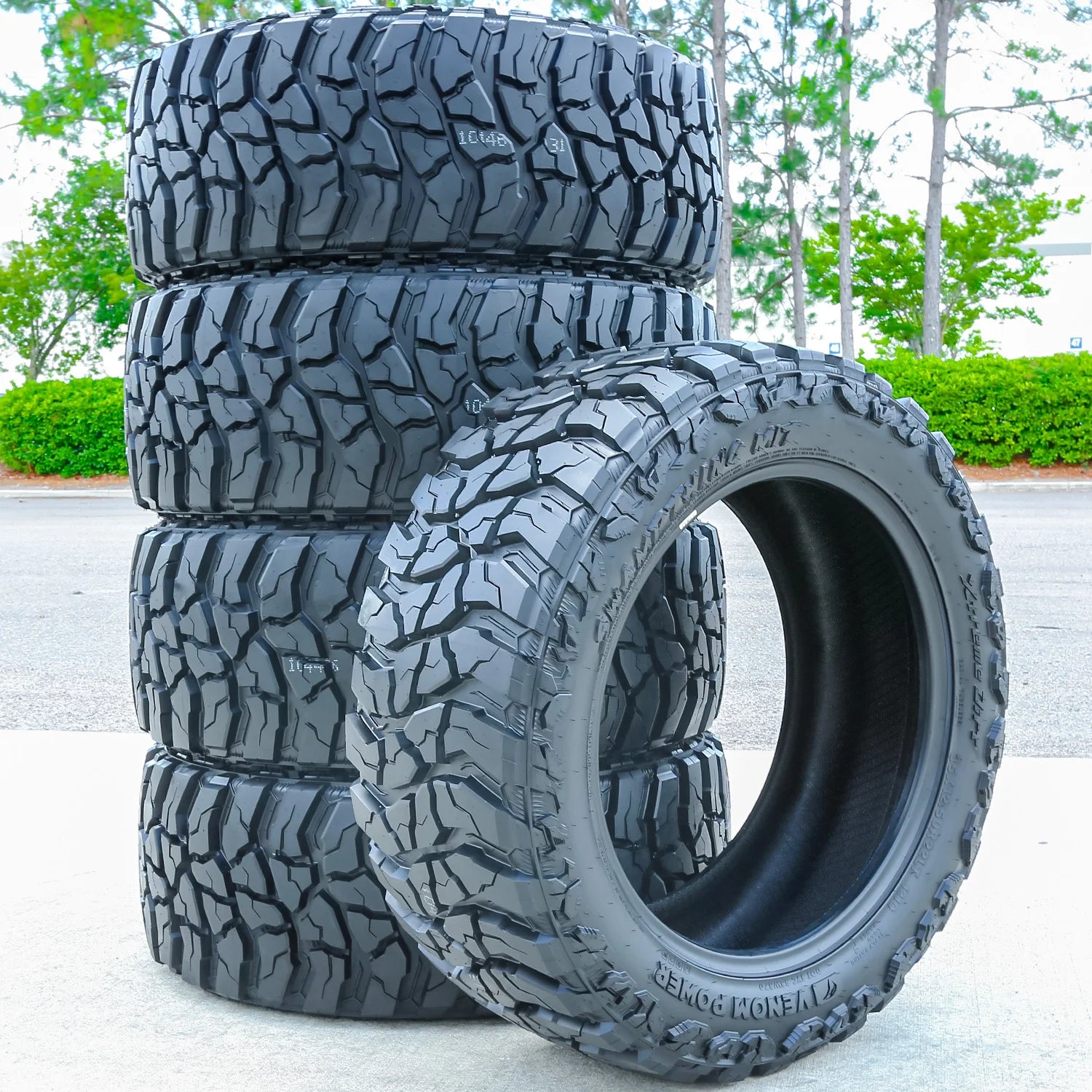 5 Tires Venom Power Swampthing M/T Xtreme Dirt 35X12.50R22 F 12 Ply MT Mud