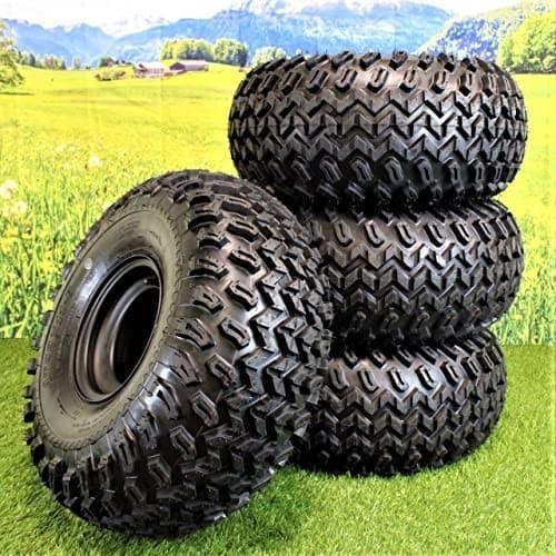 22x11.00-8 with 8x7 Matte Black Wheels for Golf Cart (Qty: 1)