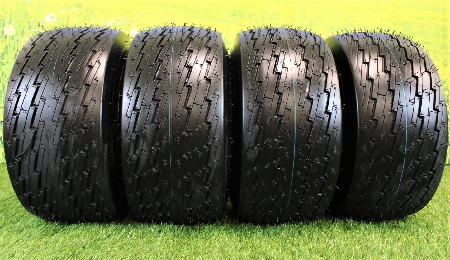 Set of Four 18x8.50-8 White Wheel Assemblies