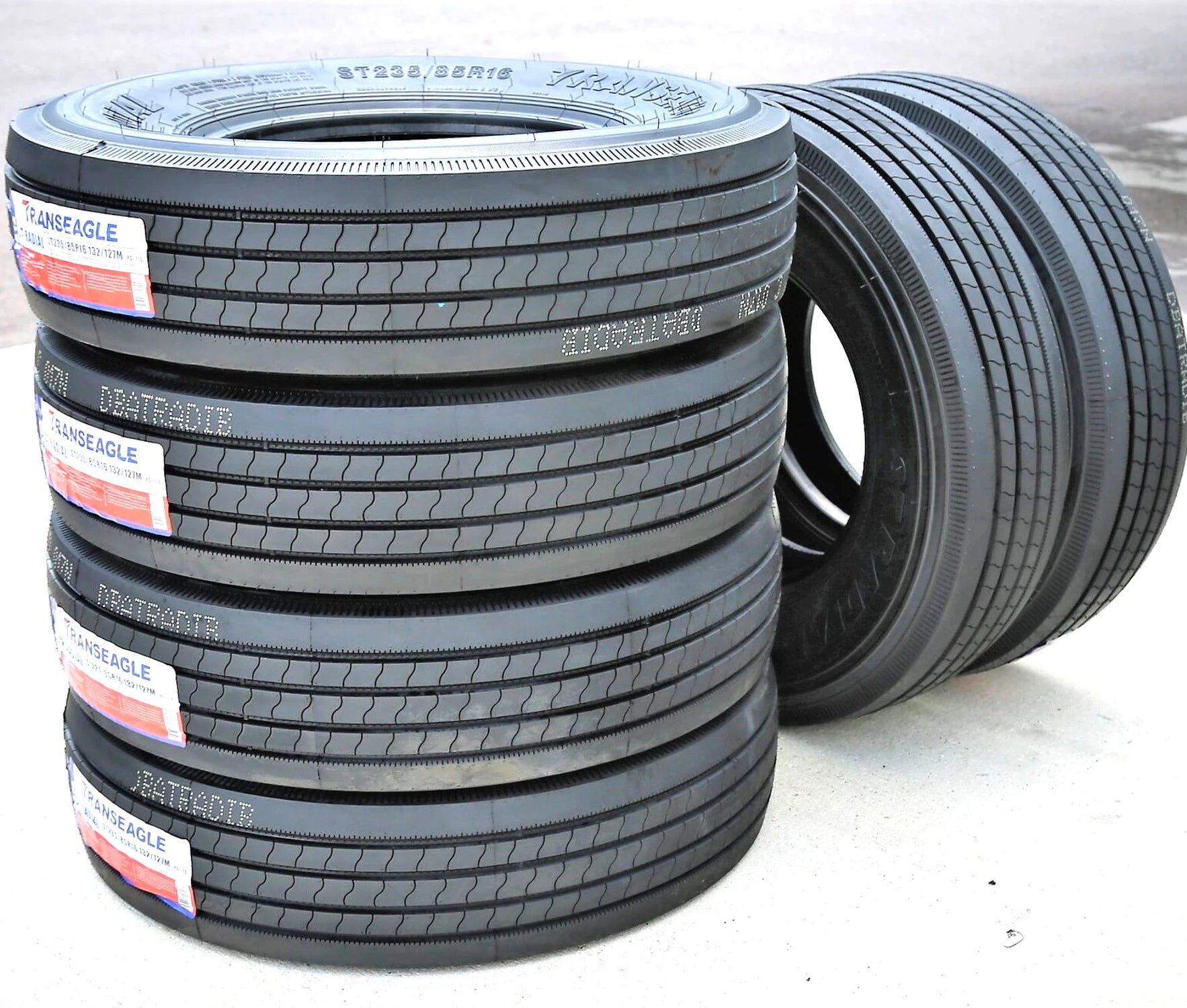 6 Tires ST 235/85R16 G 14 Ply Transeagle ASC All Steel ST Radial Trailer