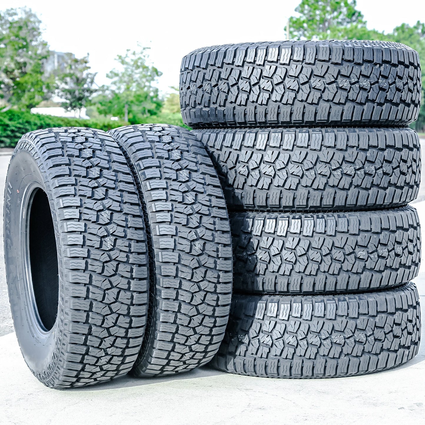 6 Tires Dcenti DC88 AT Semi-Steel LT 33X12.50R20 Load F 12 Ply A/T All Terrain