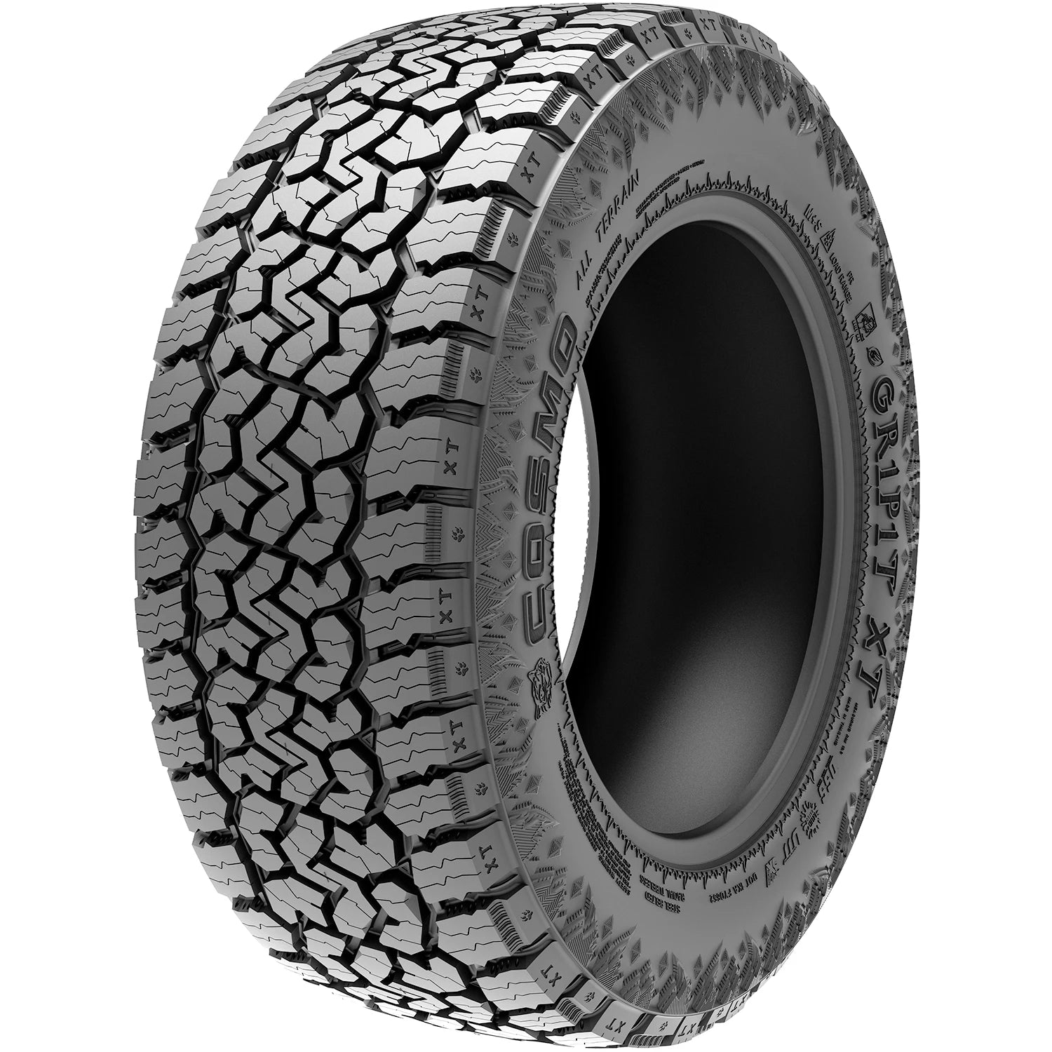 Tire Cosmo Gripit XT LT 33X12.50R20 Load F 12 Ply X/T Extreme Terrain