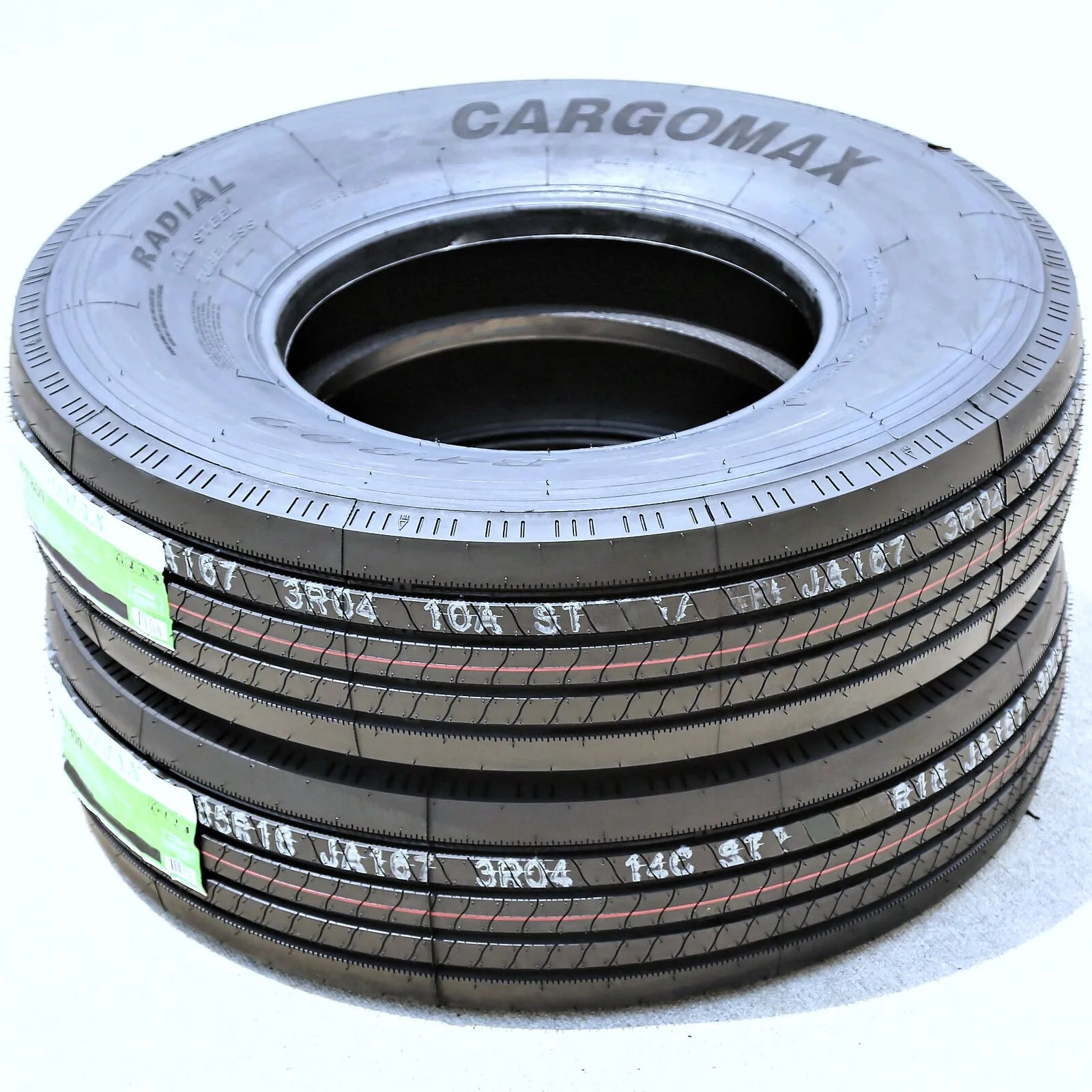 4 Tires Cargo Max RT809 All Steel ST 225/75R15 Load G 14 Ply Trailer