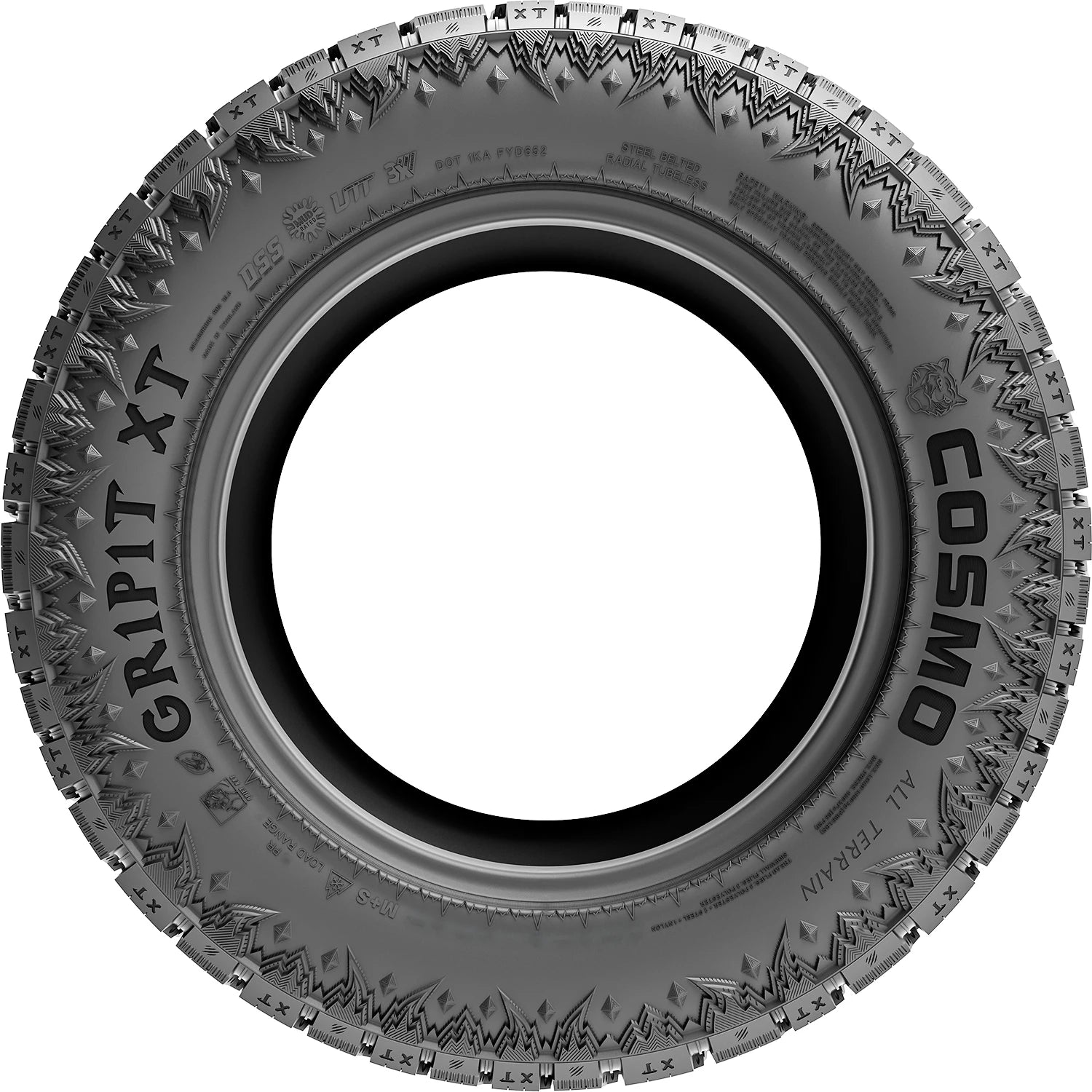 Tire Cosmo Gripit XT LT 33X12.50R20 Load F 12 Ply X/T Extreme Terrain