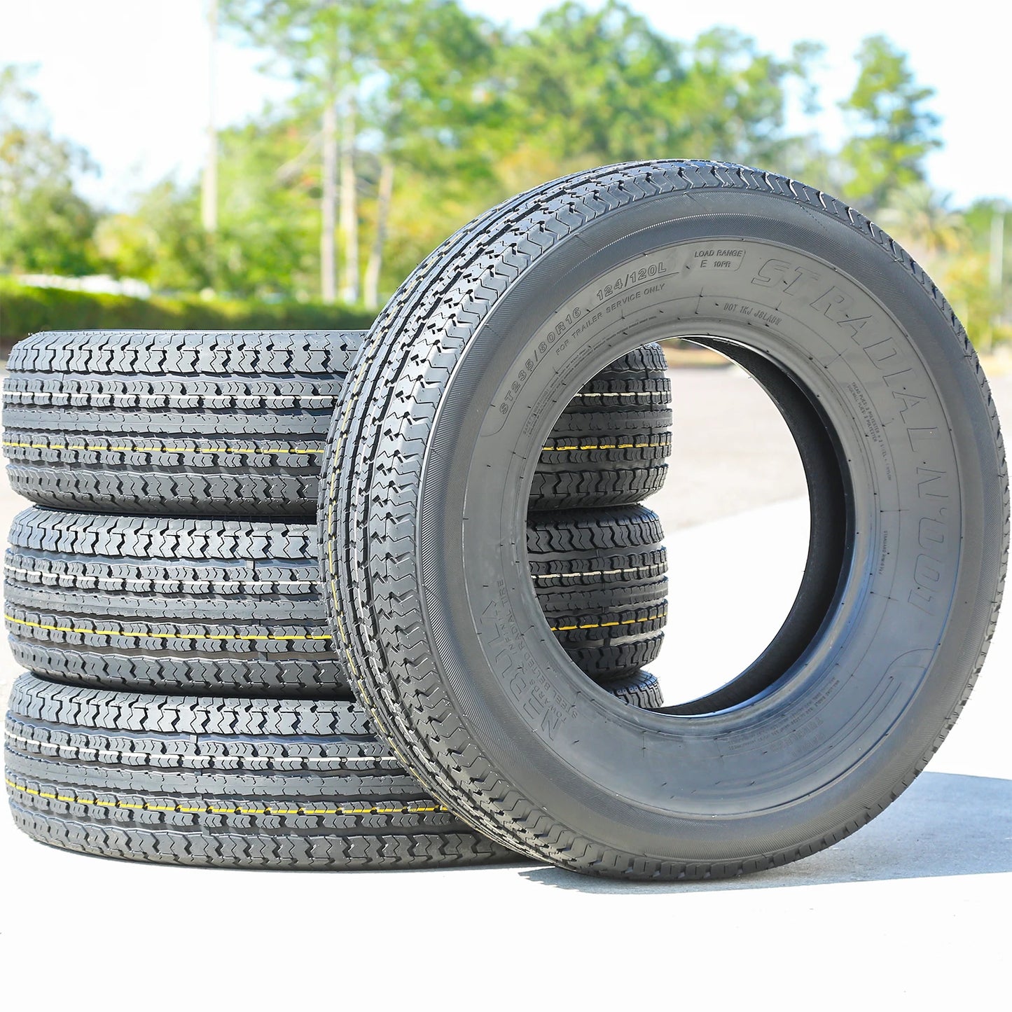 2 Tires Nebula ST Radial N' 001 Semi-Steel ST 235/80R16 Load E 10 Ply Trailer