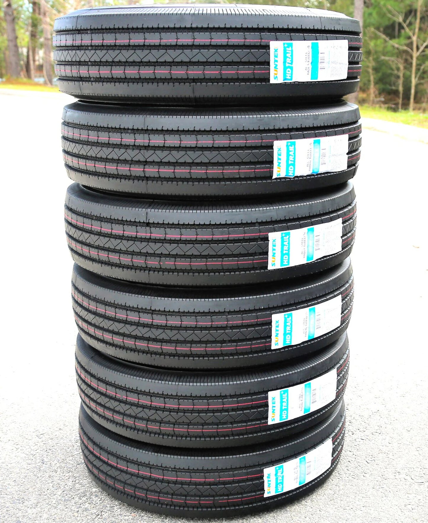 2 New Suntek HD Trail + All Steel ST 235/80R16 Load G 14 Ply Trailer Tires
