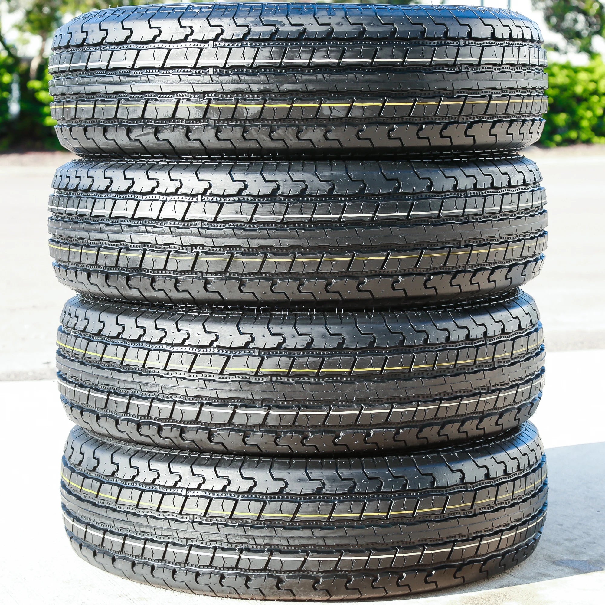 4 Tires Roundrule ST Hikee Semi Steel ST 215/75R14 Load D 8 Ply Trailer