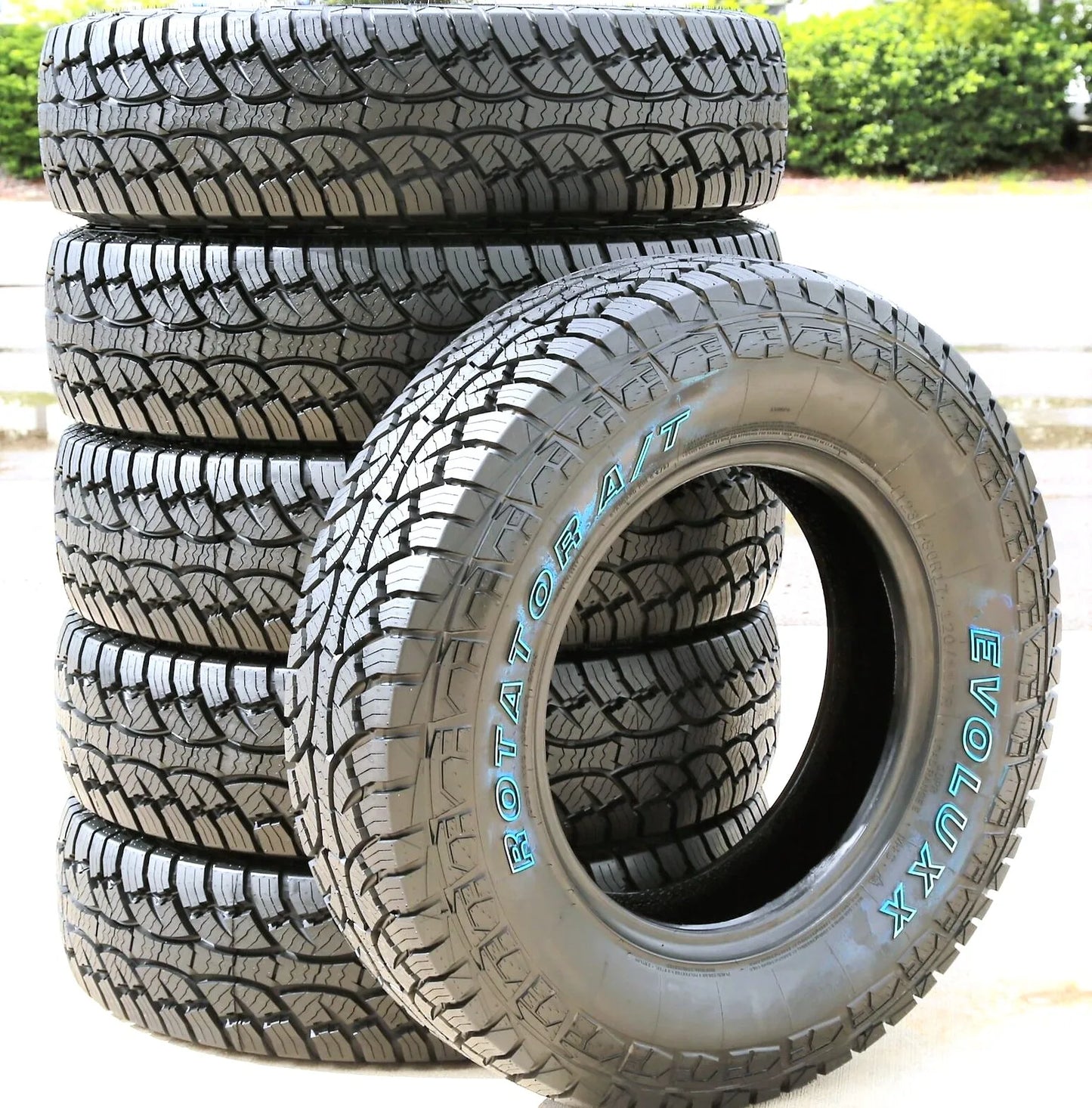 6 Tires Evoluxx Rotator A/T LT 235/80R17 Load E 10 Ply AT All Terrain