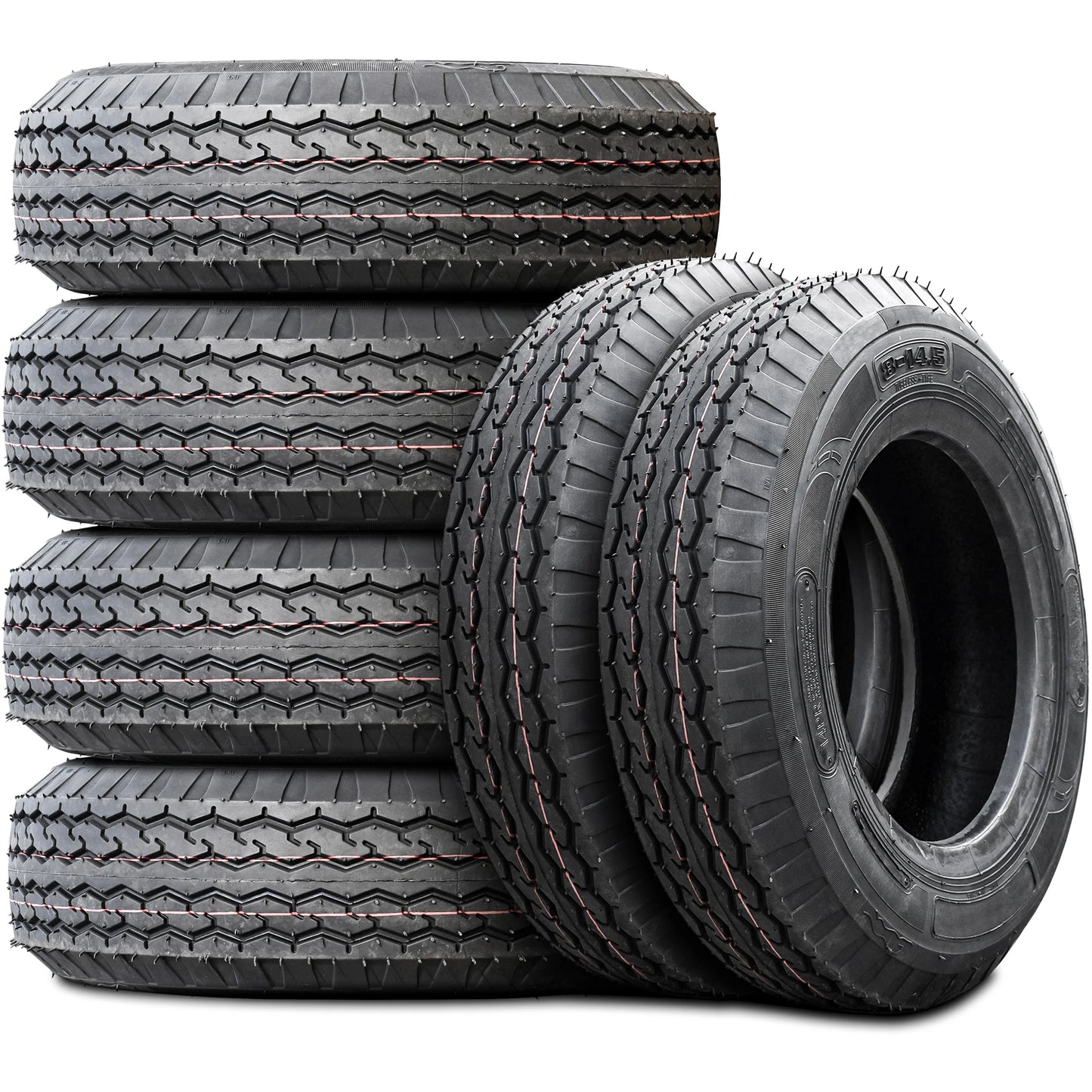 6 Tires Nama NM519 ST 8-14.5 8.00-14.5 G 14 Ply Heavy Duty Mobile Home Trailer