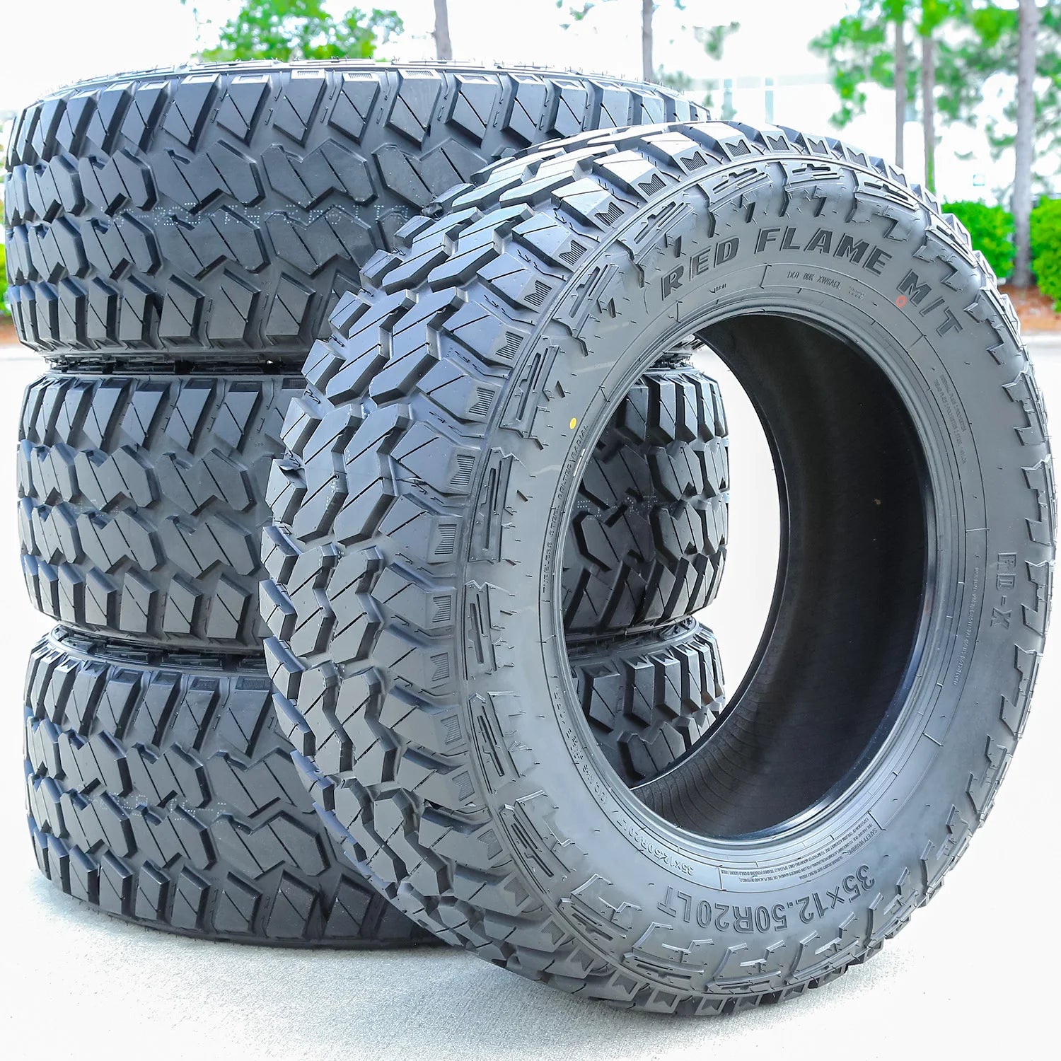 4 Tires Red Flame RD-X MT LT 35X12.50R20 Load E 10 Ply M/T Mud