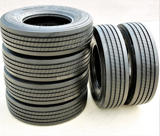 6 New Transeagle ST Radial All Steel ST 225/75R15 Load F 12 Ply Trailer Tires