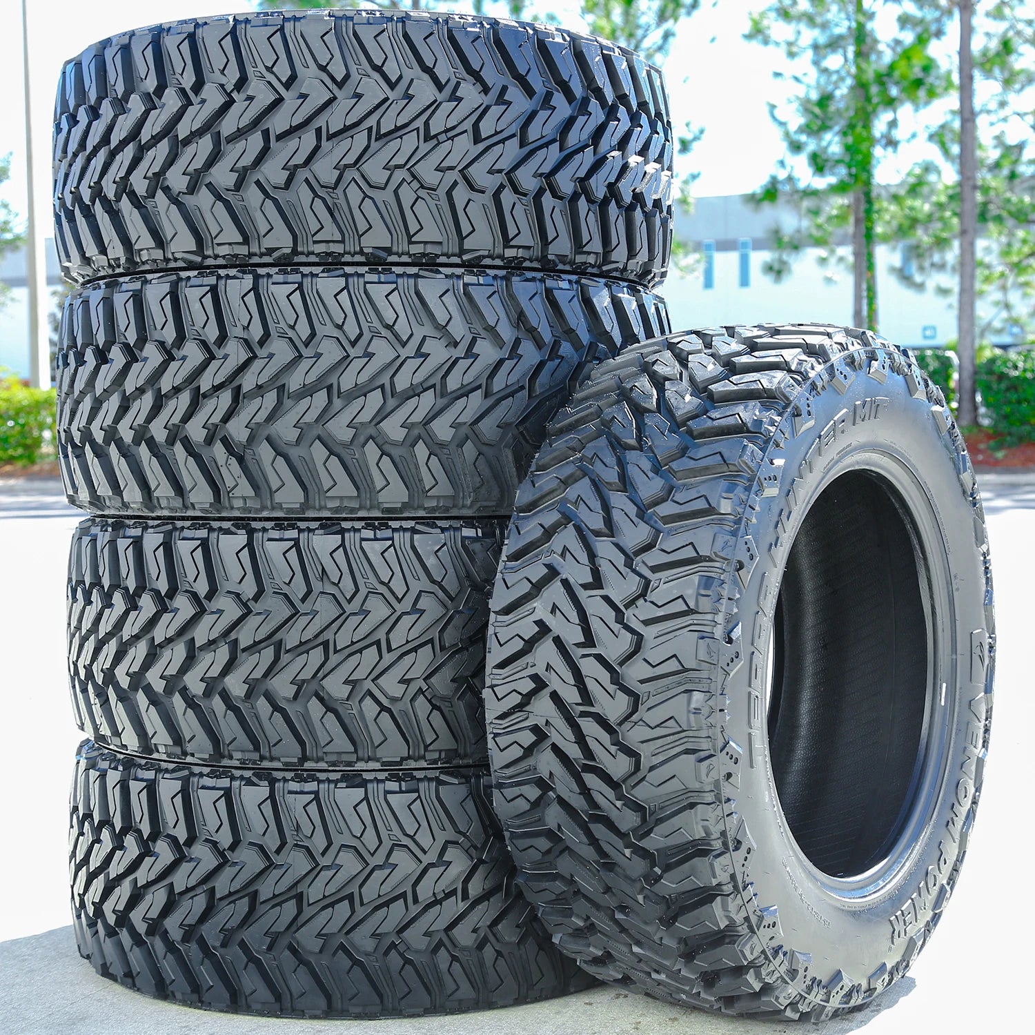 5 Tires Venom Power Terra Hunter M/T LT 35X12.50R22 117Q Load E 10 Ply MT Mud