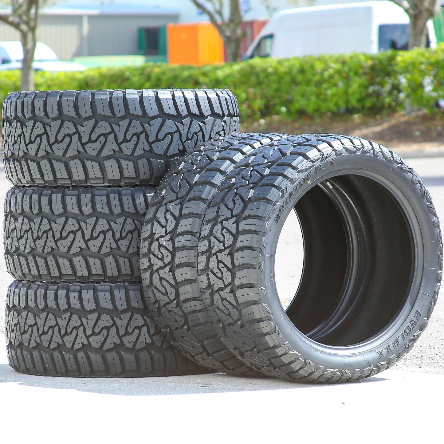 6 Tires Evoluxx Rotator R/T LT 37X13.50R24 Load F 12 Ply RT Rugged Terrain