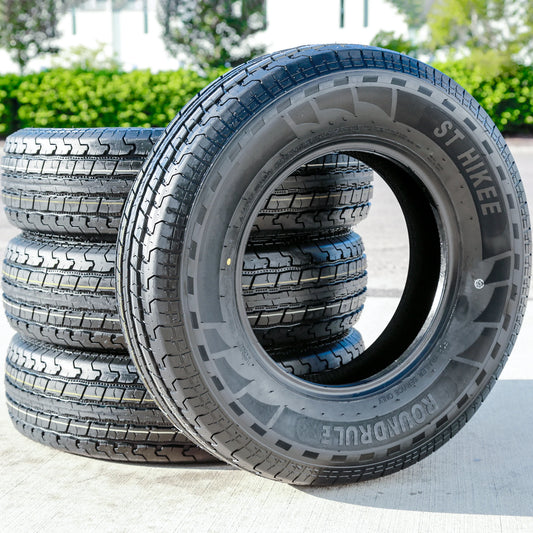 4 Tires Roundrule ST Hikee Semi Steel 205/75R15 205-75-15 Load E 10 Ply Trailer