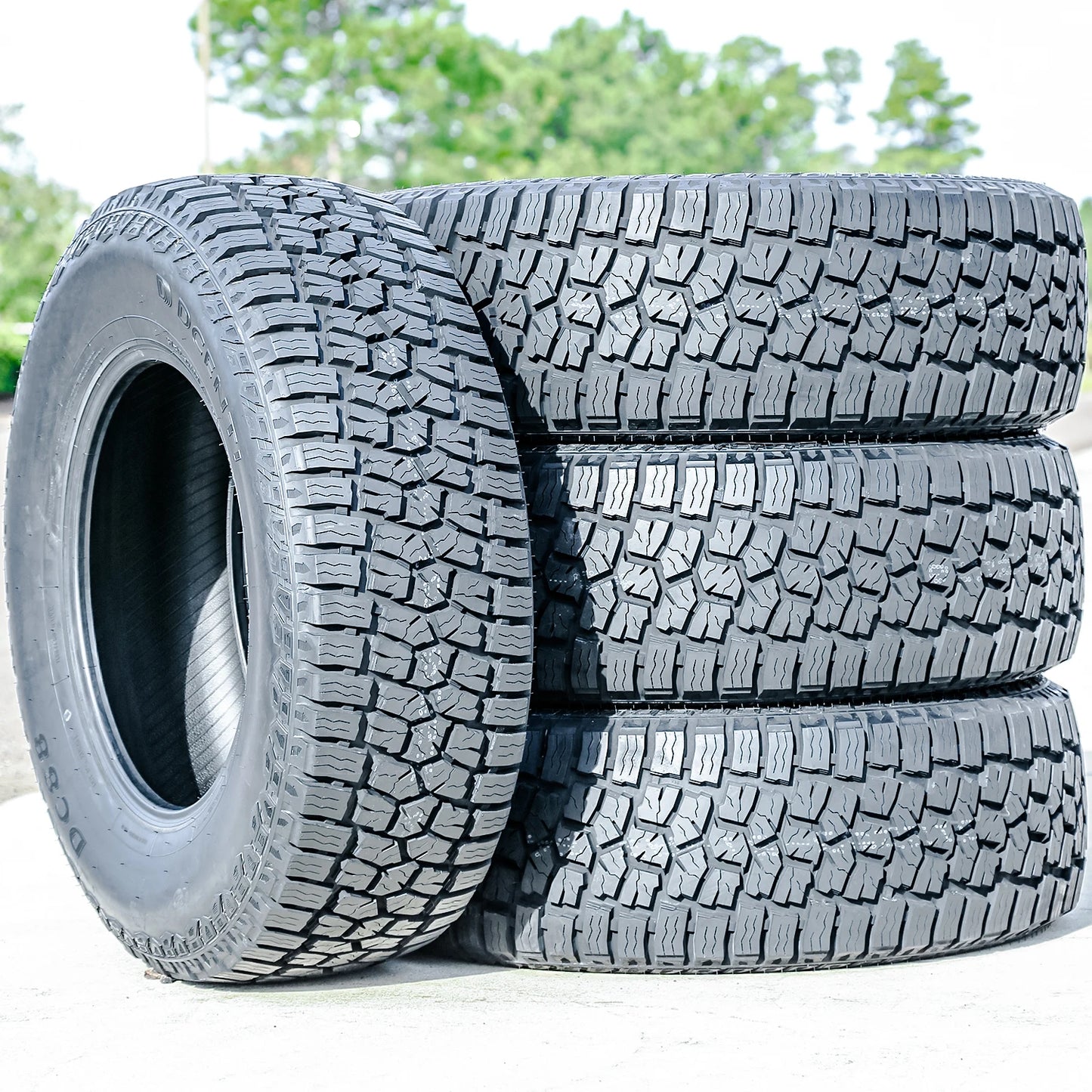 6 Tires Dcenti DC88 AT Semi-Steel LT 33X12.50R20 Load F 12 Ply A/T All Terrain