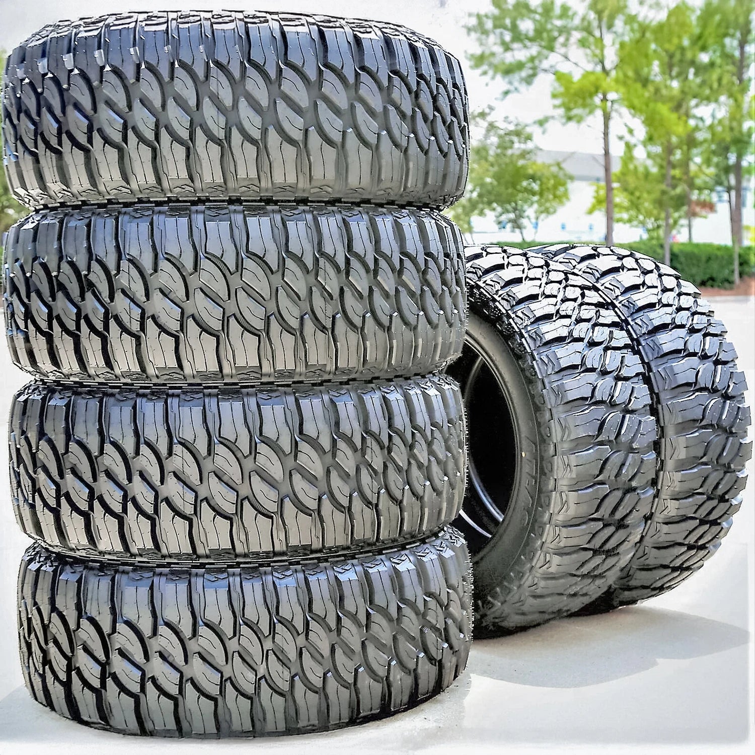 6 Tires Atlas Paraller M/T LT 37X12.50R17 Load D 8 Ply MT Mud